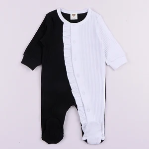 Детский комбинезон; Пижама; Детская одежда с длинными рукавами; Одежда для детей; Комбинезон с кроликом; Комбинезон в рубчик; Впитывающий влагу