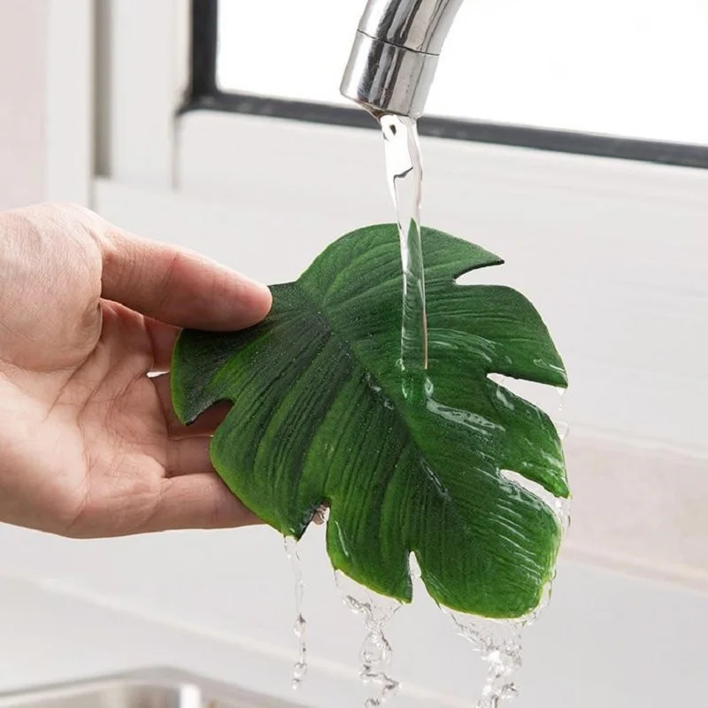 

1Pcs Leaf Plant Placemat Non-slip Cup Table Mats Home Decoration PVC Cup Coffee Table Mats For Home Decorative Table Pad