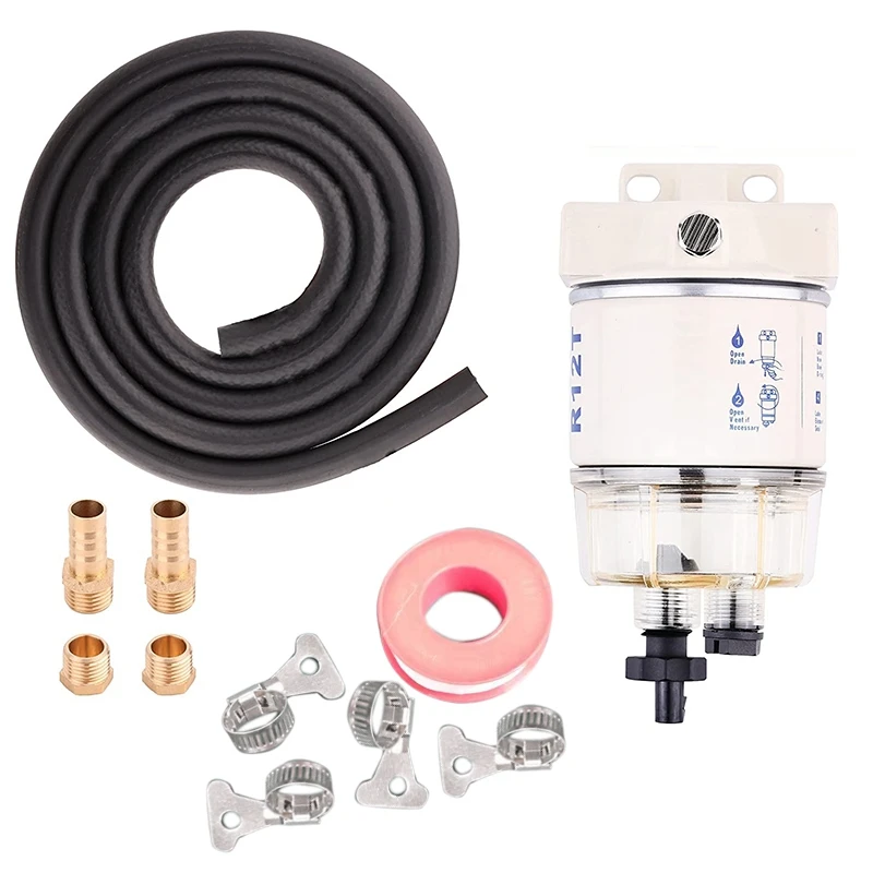 

Топливный фильтр R12T, сепаратор воды, полный комплект, морской топливный фильтр 120AT NPT ZG1/4-19, подходит для двигателя