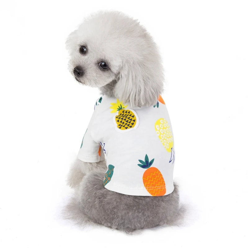 Летнее платье с рисунком ананаса щенок собака платья изображением кота для