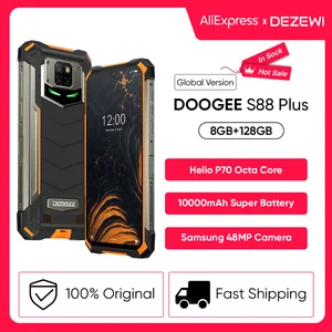 ip68ip69k doogee s88 plus rugged mobile phone global version 10000mah battery 48mp camera 8gb 128gb rom smartphone android 10 free global shipping