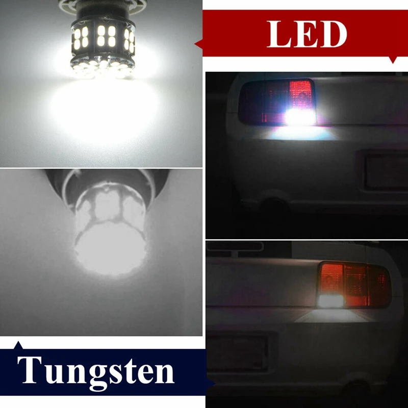 2 шт. 6000K Белый 1157 50SMD задние тормоза светодиодный светильник s лампы 12V с поворота