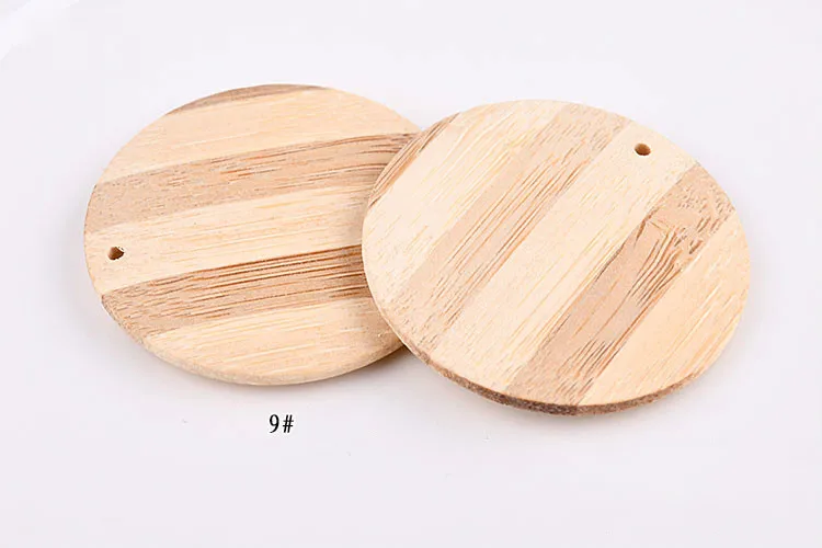 Окрашенные Круглые квадратные деревянные бамбуковые ювелирные аксессуары