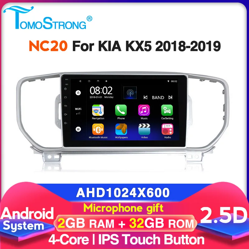Автомагнитола TomoStrong 4 ядра GPS навигация для KIA Sportage 2018 2019 KX5 Авторадио