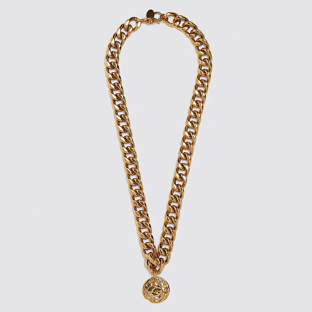 ZA Fashion Pendant Necklace Slide Metal Bohemian Geometric Zinc Alloy Party Nightclub Women's Birthday Gift Clothing Accessories |