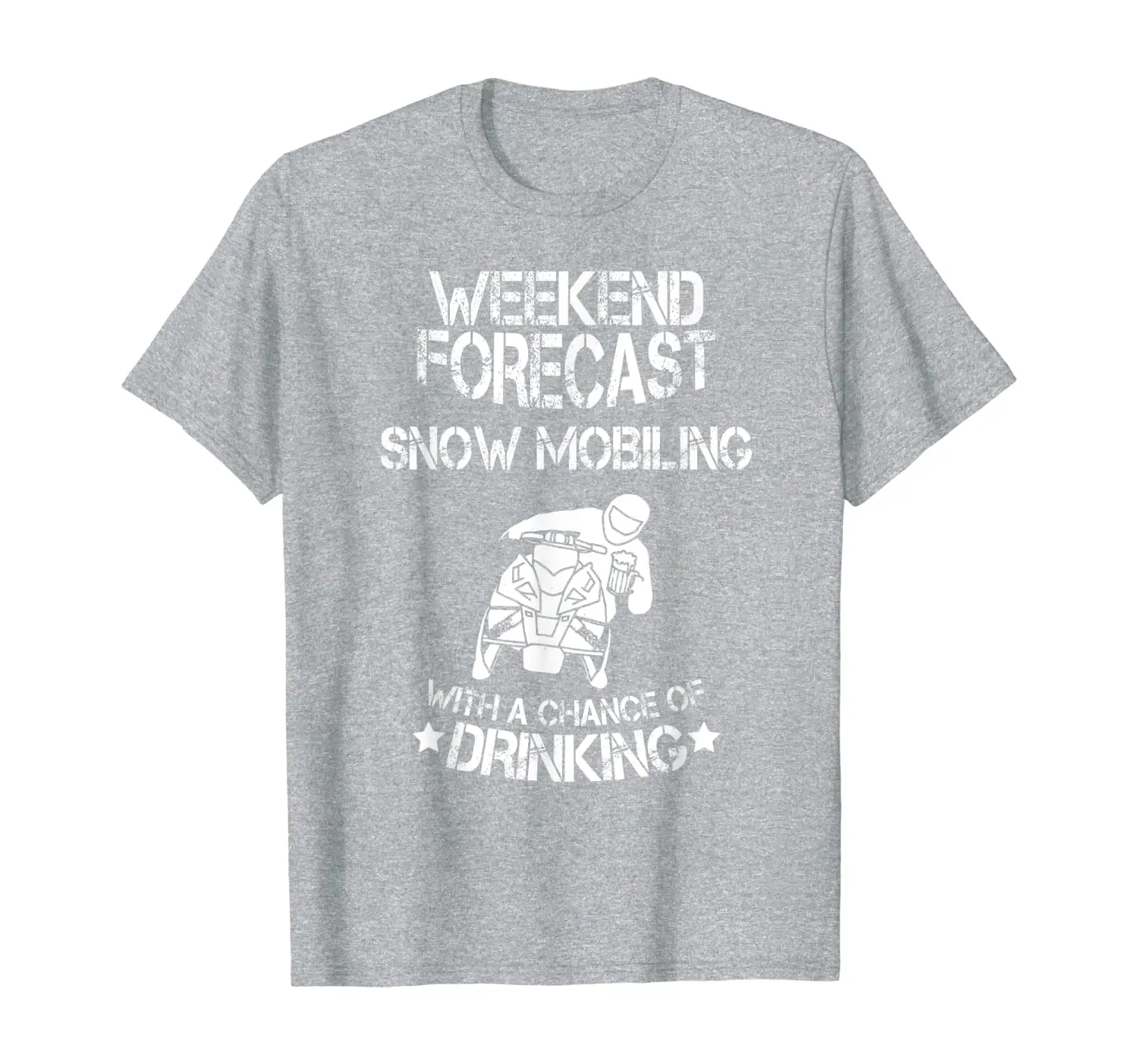 

Snowmobiling Gift Snow Mobiling With A Chance Of Drinking T-Shirt