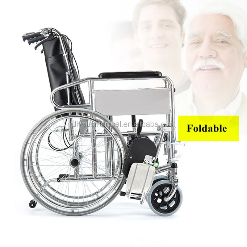 

Folding mobile toilet can lie flat disabled manual wheelchair