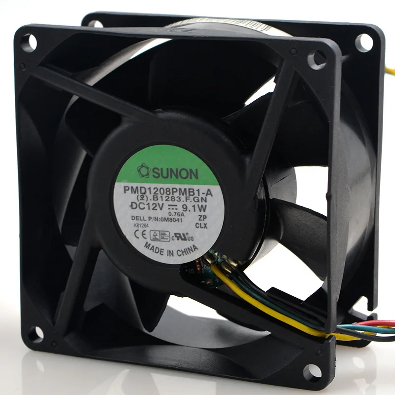 

FOR SUNON established PMD1208PMB1-A DC12V 9.1W 8CM 8038 2-wire cooling fan