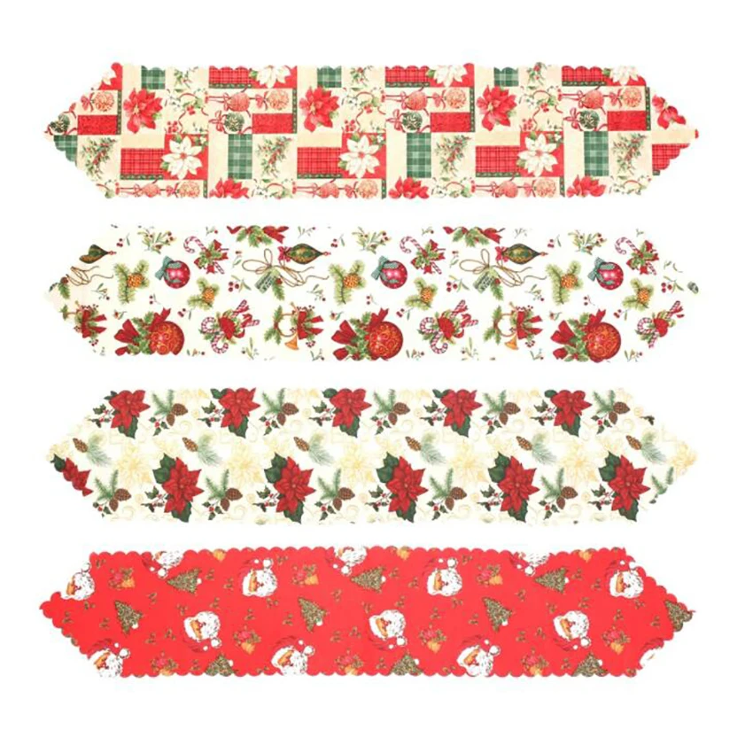

Polyester Christmas Table Runner Table Flag Christmas Decoration For Home Product Christmas Gift New Year Gift 178x35cm