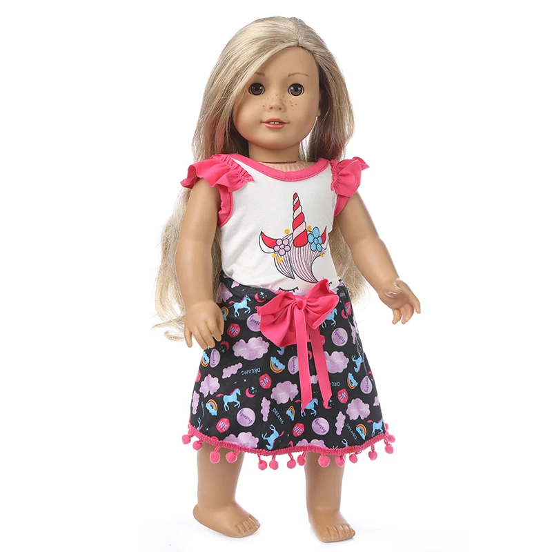 Подходит для 18 дюймов 43 см американская кукла Одежда новорожденных девочек