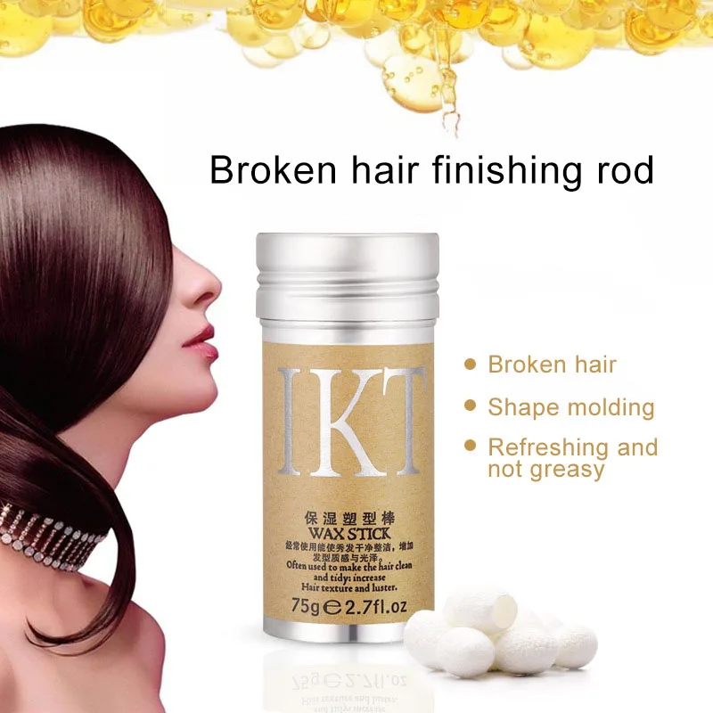 

1 Pcs Hair Styling Pomade Stick Not Greasy Rapid Fixing Bang Hair Wax Rod Finishing Cream TU45889