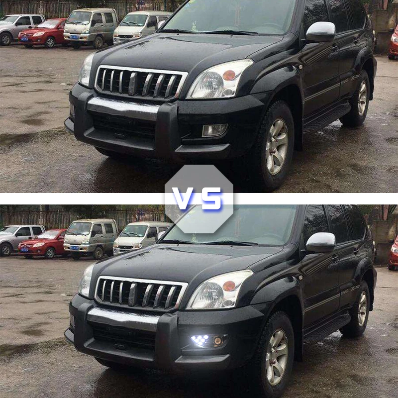 Светодиодный светильник дневного света для Toyota Prado 120 LC120 GRJ120 Land cruiser 2003-2009