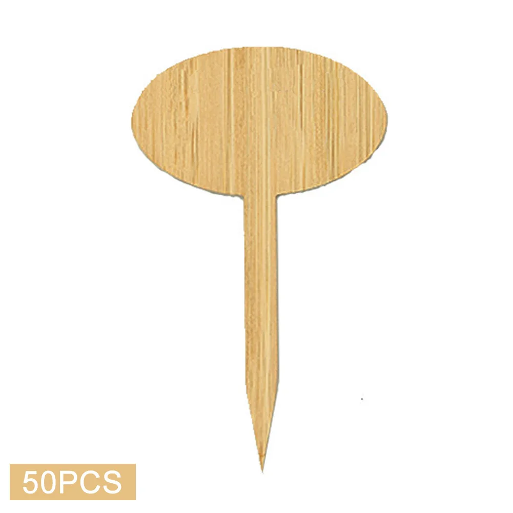 

50pcs Vegetable Potted Classification Nursery Smooth Tags Reusable Gardening Supplies Bamboo Plant Labels Flower Garden Markers