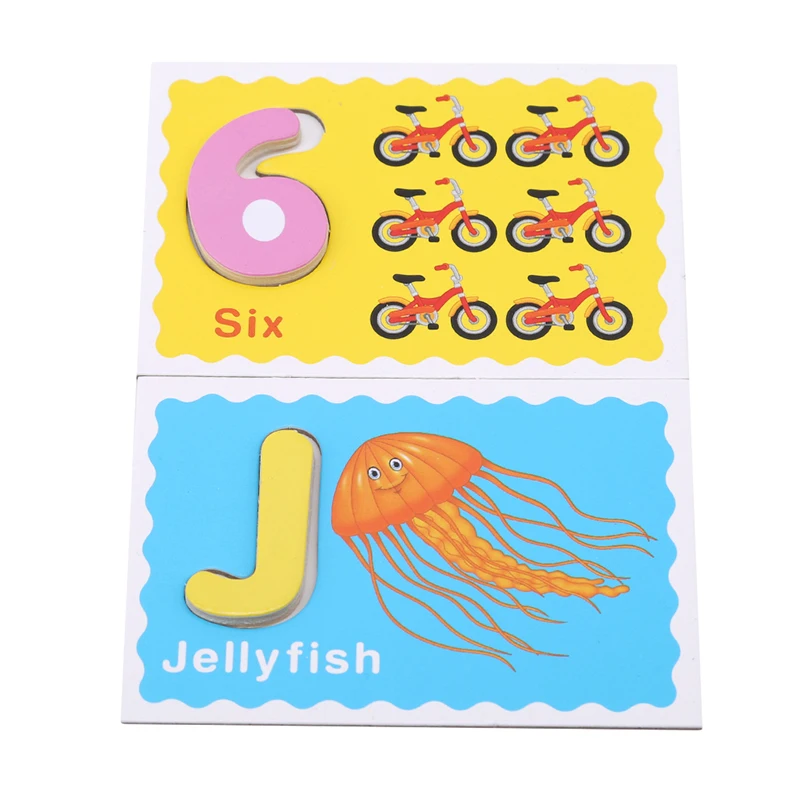 

Digital Children's Enlightenment Toys Recognition Fruit Animal Awareness Card Wooden Puzzle Jigsaw Puzzle