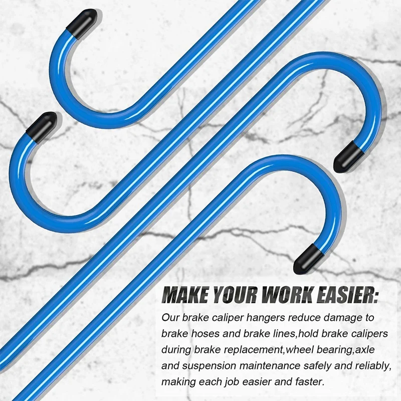 

4 Pcs Brake Caliper Hangers Brake Caliper Hooks with Rubber Tips Automotive Tool for Breaking, Bearing, Suspension Work