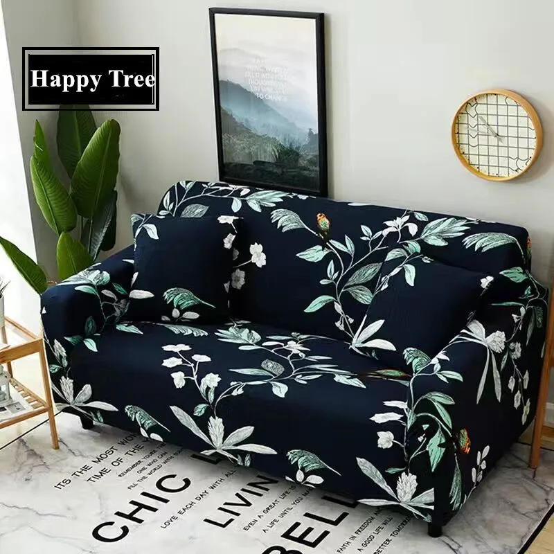 Современный эластичный чехол из спандекса для дивана полиэстеровый с цветочным
