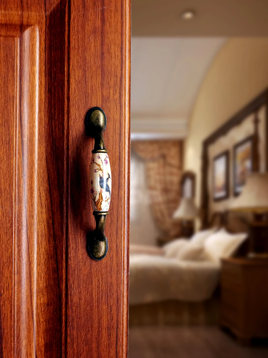 Керамическая ручка для дверцы выдвижного ящика Новая китайская реставрация старая керамическая устойчивая