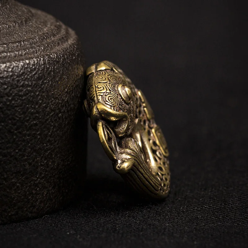 Винтажный латунный брелок в форме рыбы Кулон модное ювелирное изделие из чистой