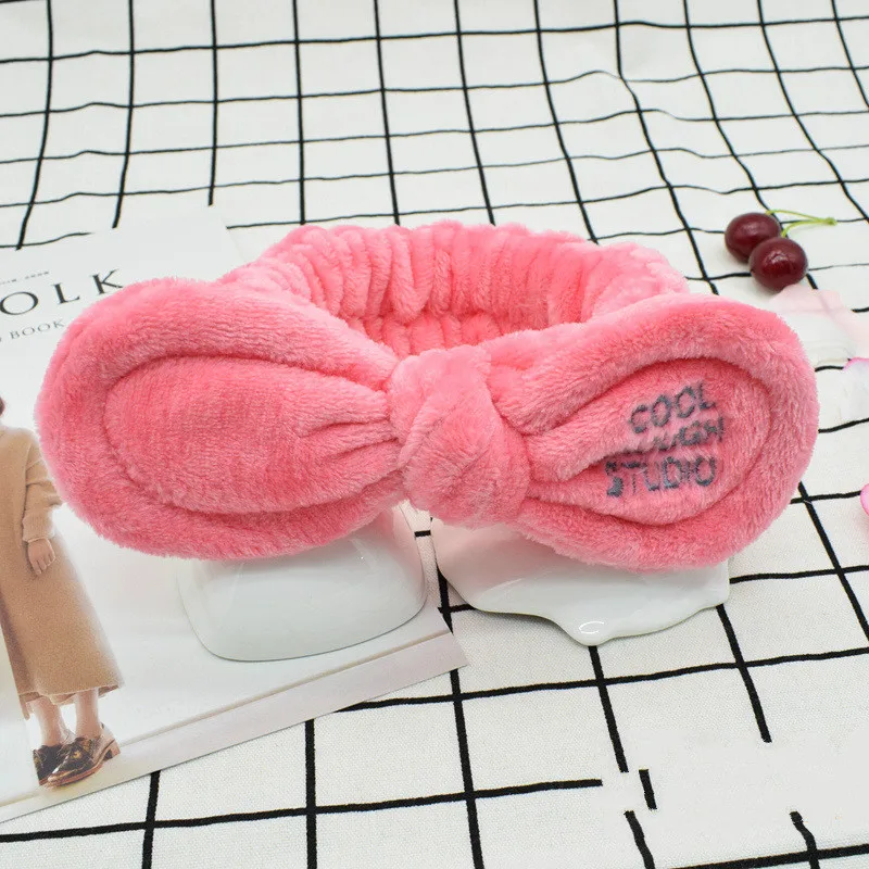 Женский милый удобный банный держатель для волос с большими ушками эластичная