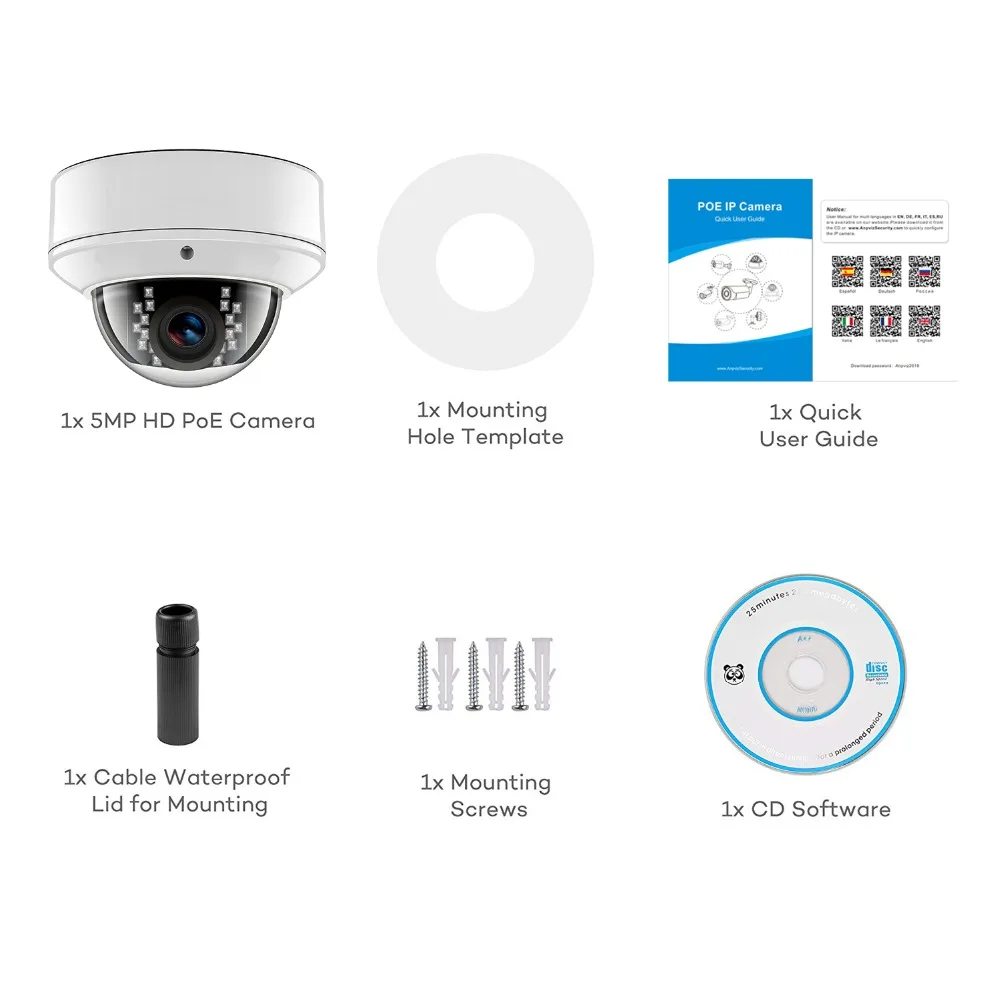 Ip-камера UniLook 5MP HD POE 4 шт. в посылка наружная камера безопасности встроенный