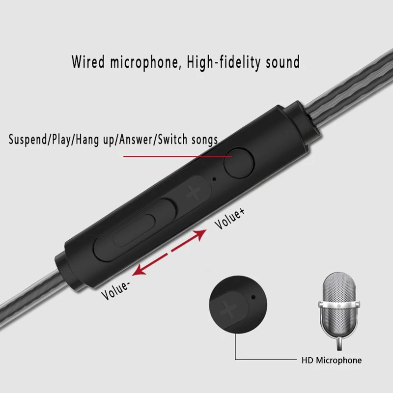 UBeamer стерео бас наушники-вкладыши 3 5 мм проводные наушники металлические HIFI с