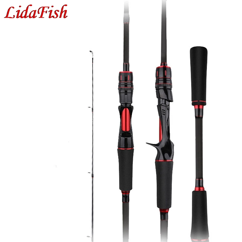 Дорожный карбоновый спиннинг литье приманка стержень 1 8 м 2 секции удочки Карп