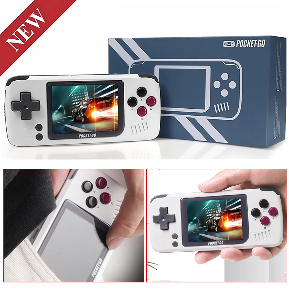 Портативная игровая приставка PocketGo с 2 4 дюймовым экраном для детей и взрослых