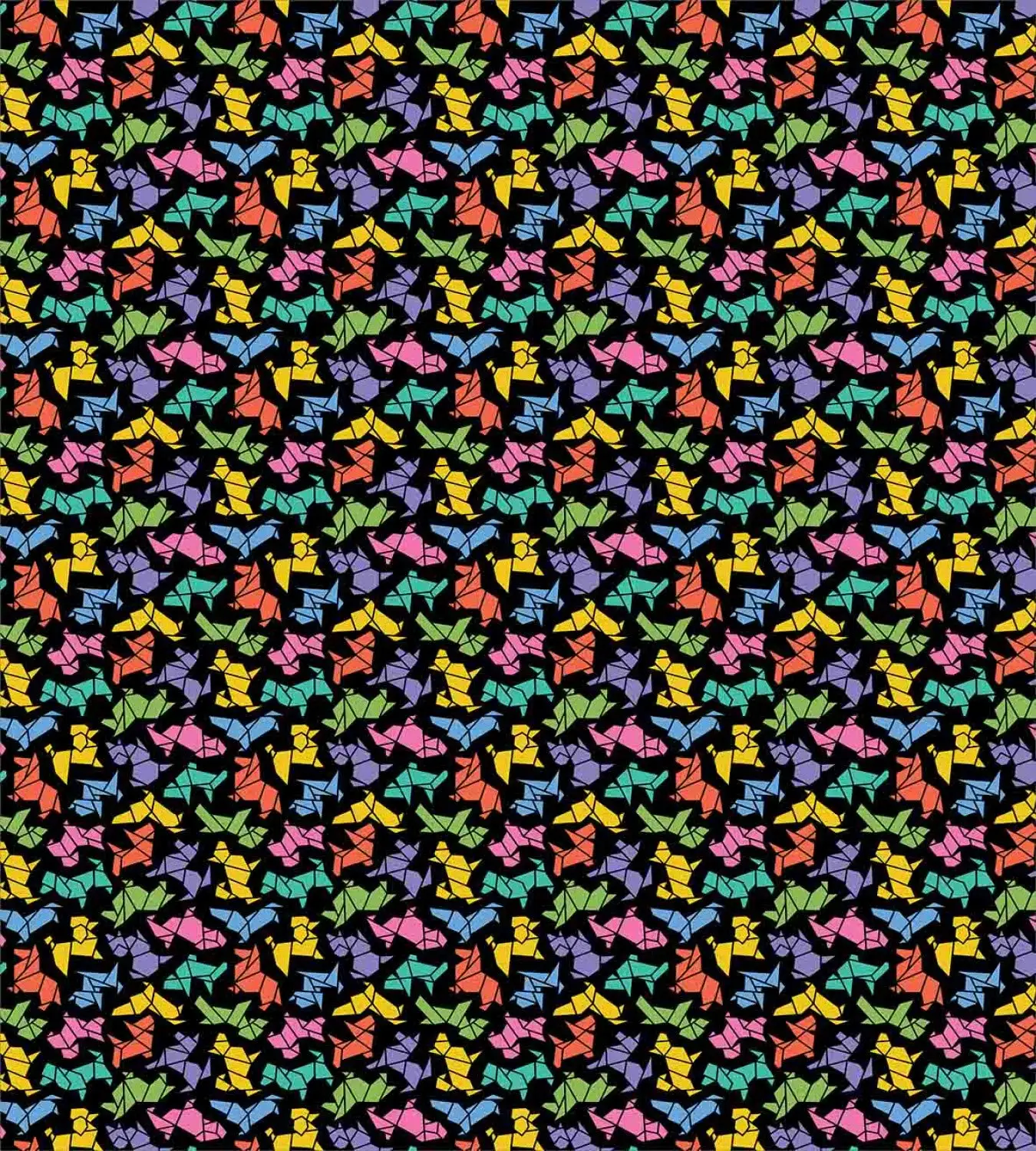 Собак пододеяльник набор абстрактным рисунком в виде птичек-оригами Стиль