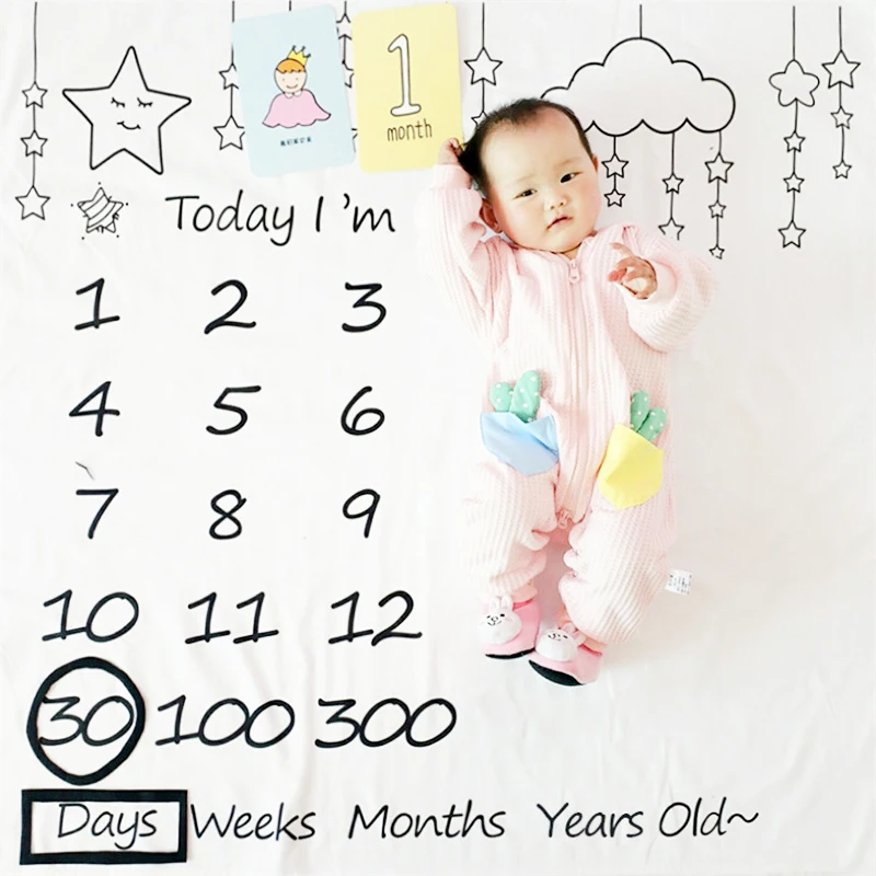 

Newborn Photography Props Frames for Milestone Blankets Anniversary Full Moon Photo Made of Felt baby photography props Accessor