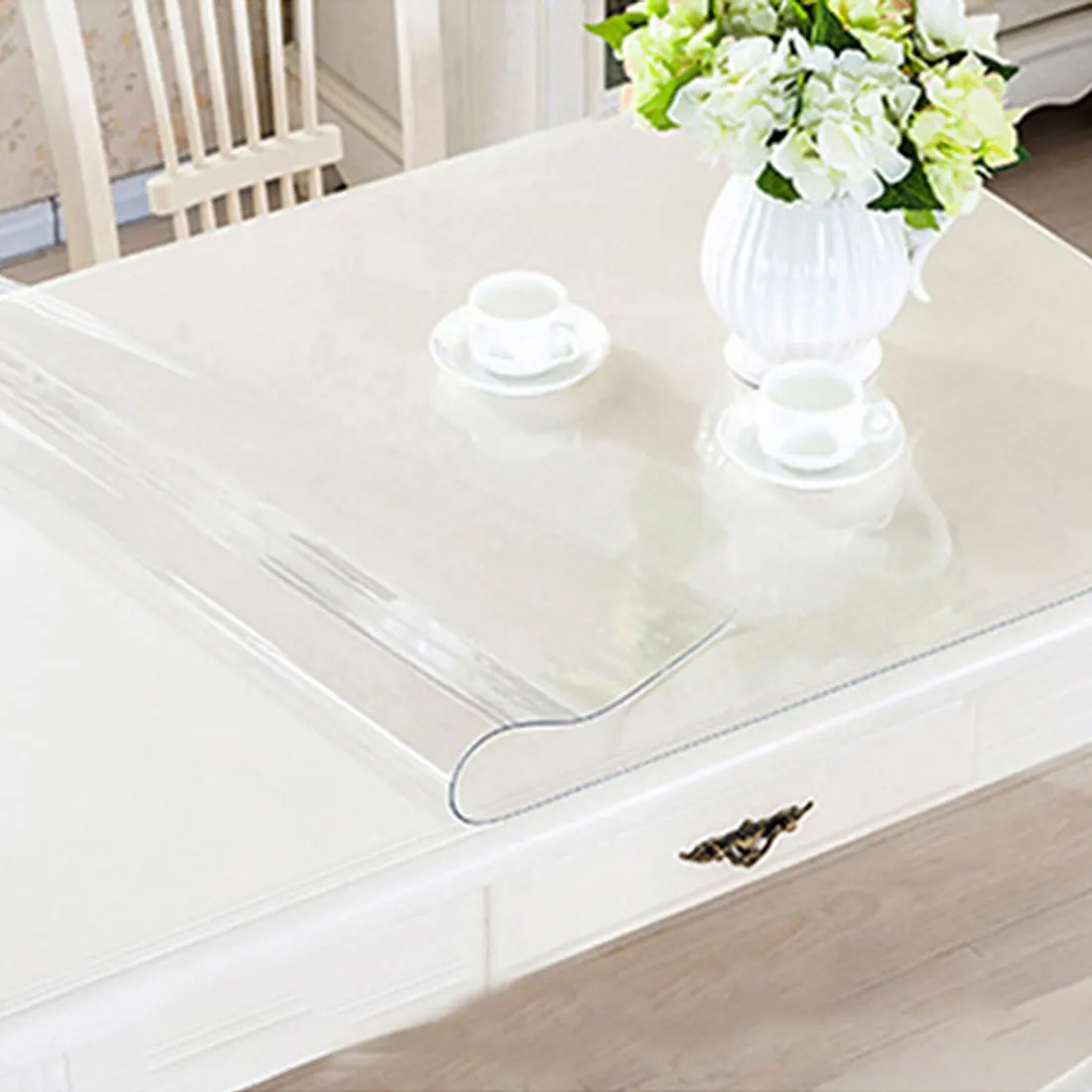 

Waterproof PVC Tablecloth 1.0mm Table cloth Transparent Table Cover Mat Kitchen Pattern Oil cloth Glass Soft Cloth Tablecloth