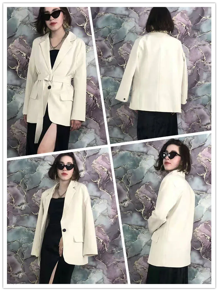 Блейзер Женский на одной пуговице с поясом весна-осень | Женская одежда