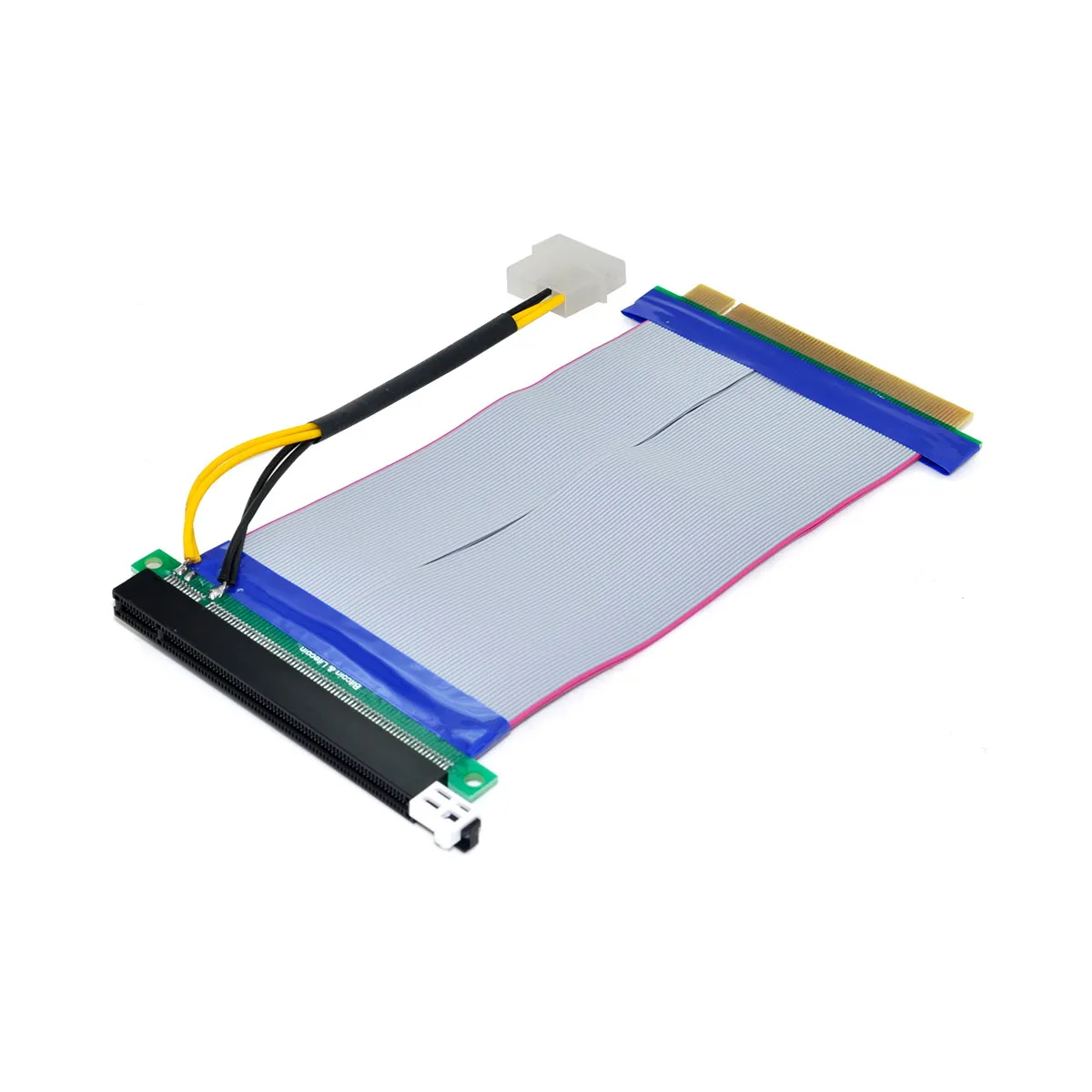

Jimier Chenyang PCI-E Express 16X to 16x Riser Extender Card with Molex IDE Power & Ribbon Cable 20cm