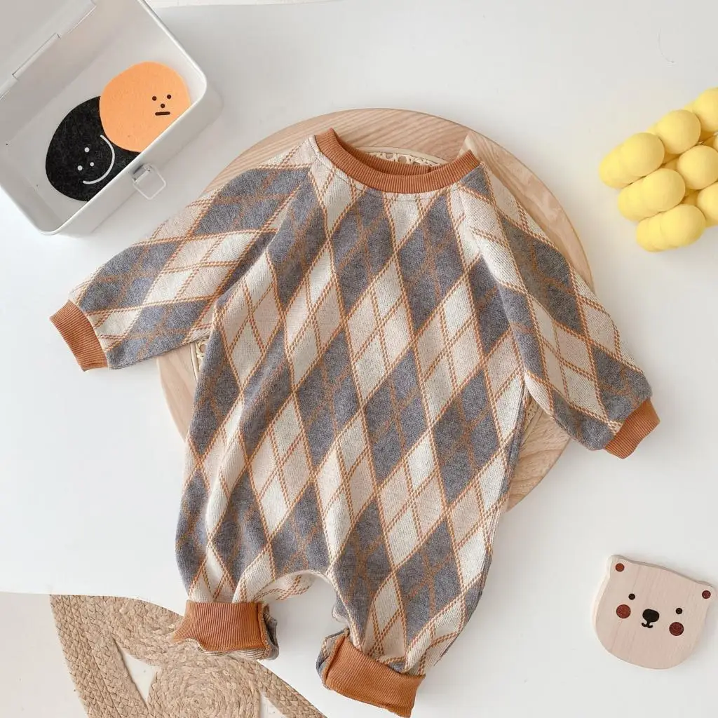 

Soft Knitted Romper 0-2 Years Old Babi One-piece Clothes Spring And Autumn Boy Girl Baby Jumpsuits Fashion Style Kid Costum
