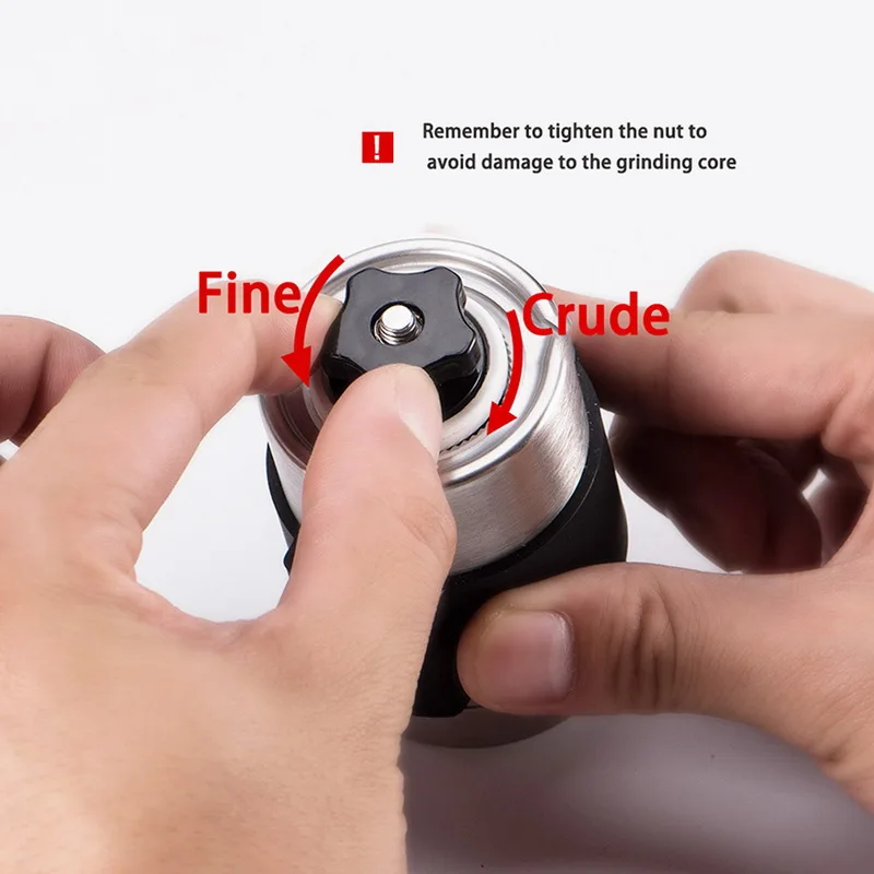Ручная керамическая кофемолка из нержавеющей стали регулируемая мельница для