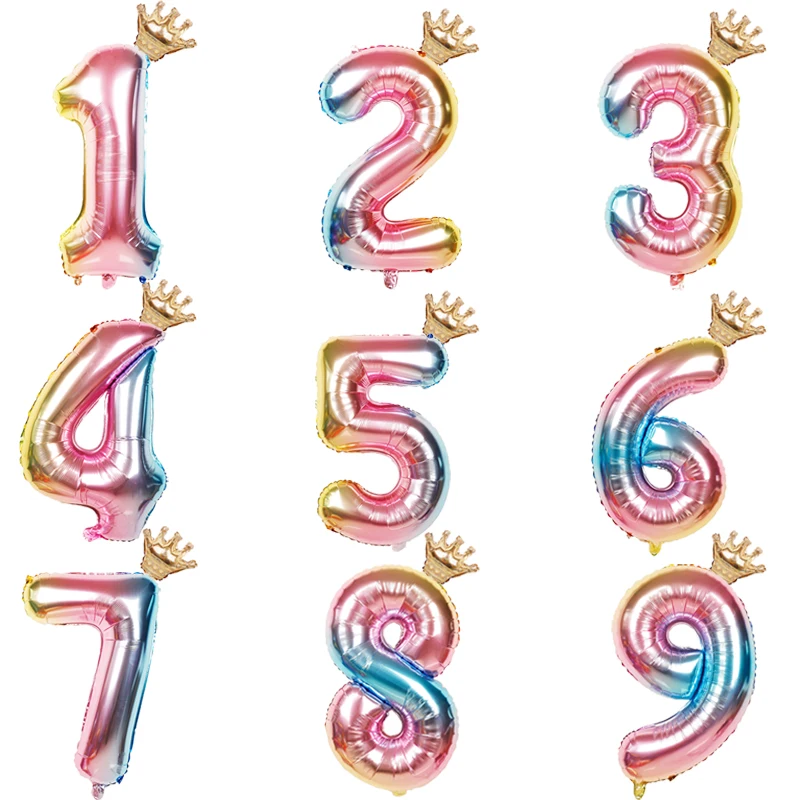 Большие белые воздушные шары из фольги в виде цифр лебеди алюминиевые 32 дюйма 0 9