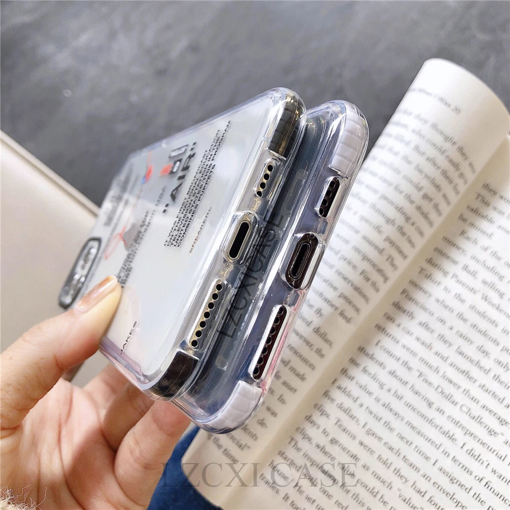 hot off street sport trend brand clear soft silicon phone case for iphone 11 12 13 pro x xs max 7 8 plus ins white label cover free global shipping