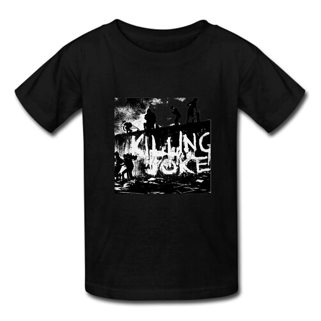 Мужская футболка с принтом Killing Joke Band вырезом лодочкой на заказ черная US M |