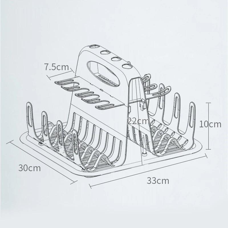 

Baby Bottle Drying Rack Portable Cleaning Dryer Storage Box For Kid Multi-Layer Detachable With Drain Tray Water Cup Drying Rack