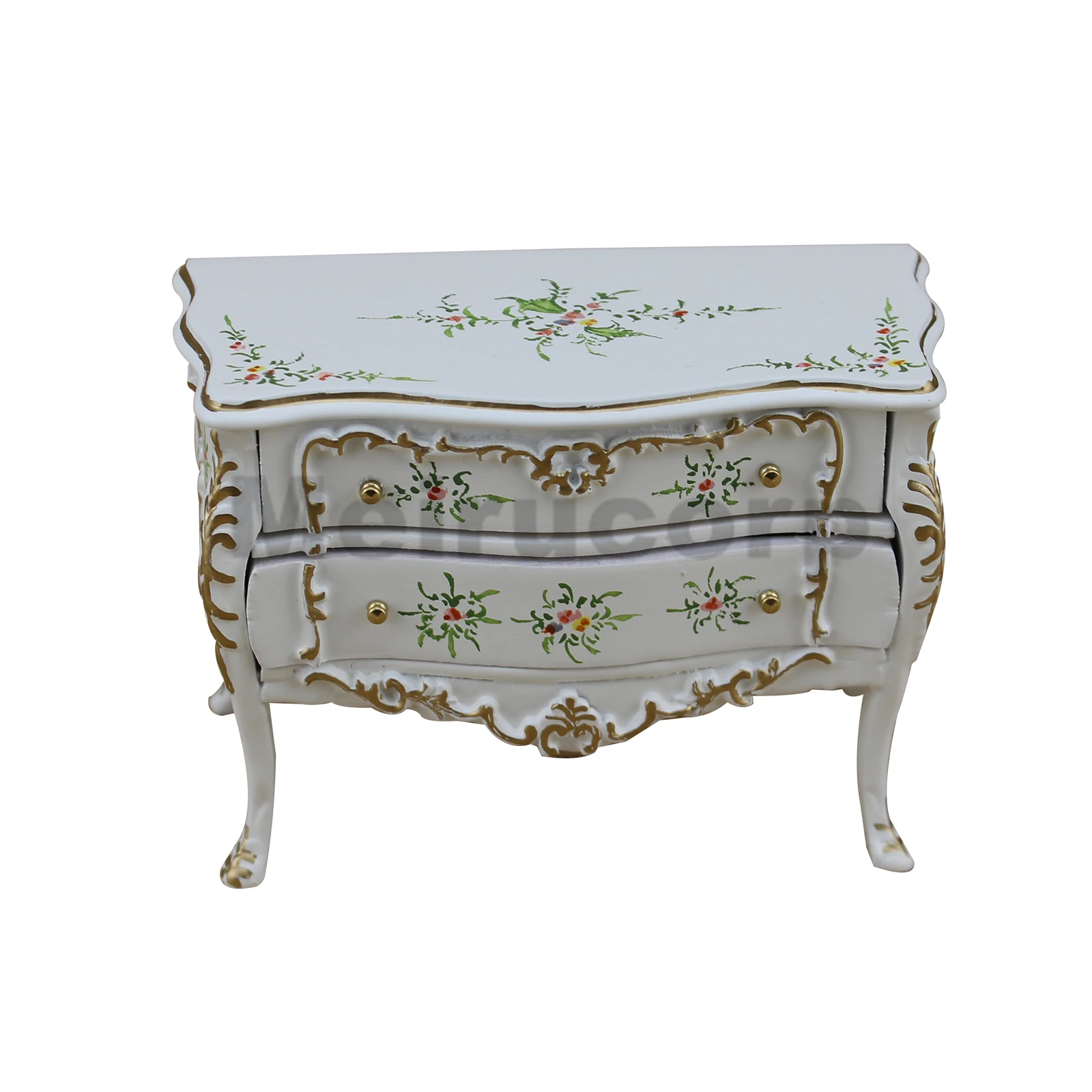 1/12 шкала миниатюрная мебель белый двухслойный/ящик шкафа ручной резной