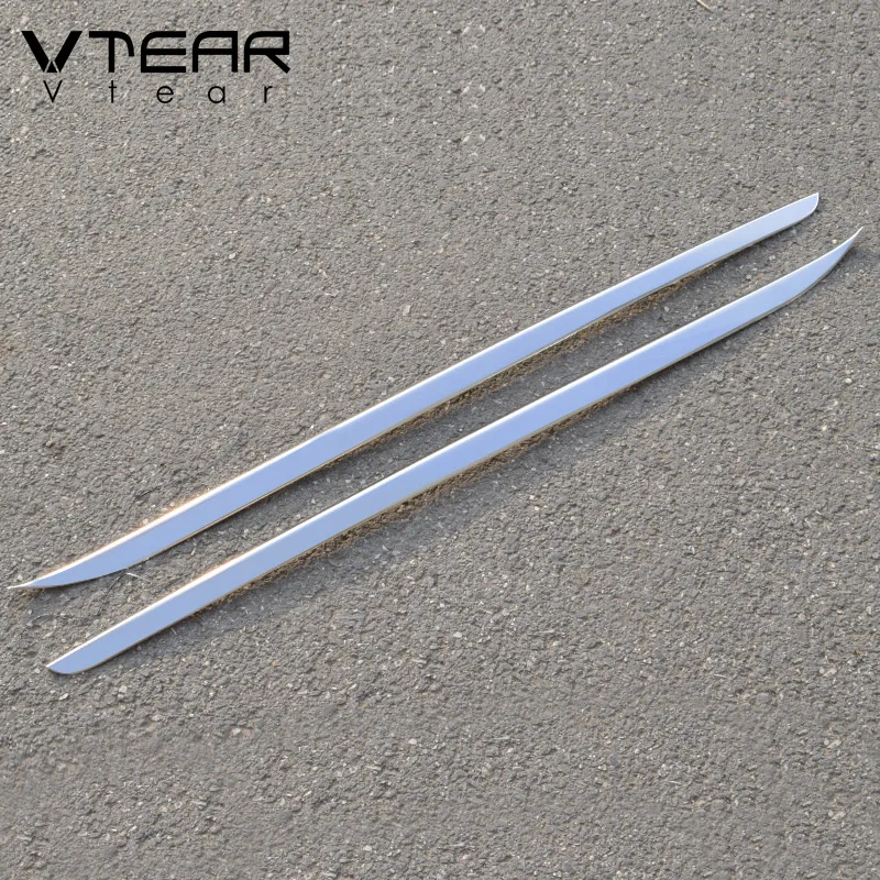 2pcs Vtear для VW Tiguan аксессуары переднее лобовое стекло Декоративная полоса Авто Переднее Окно ремонт внешняя отделка автомобиля Стайлинг - Цвет: 2pcs