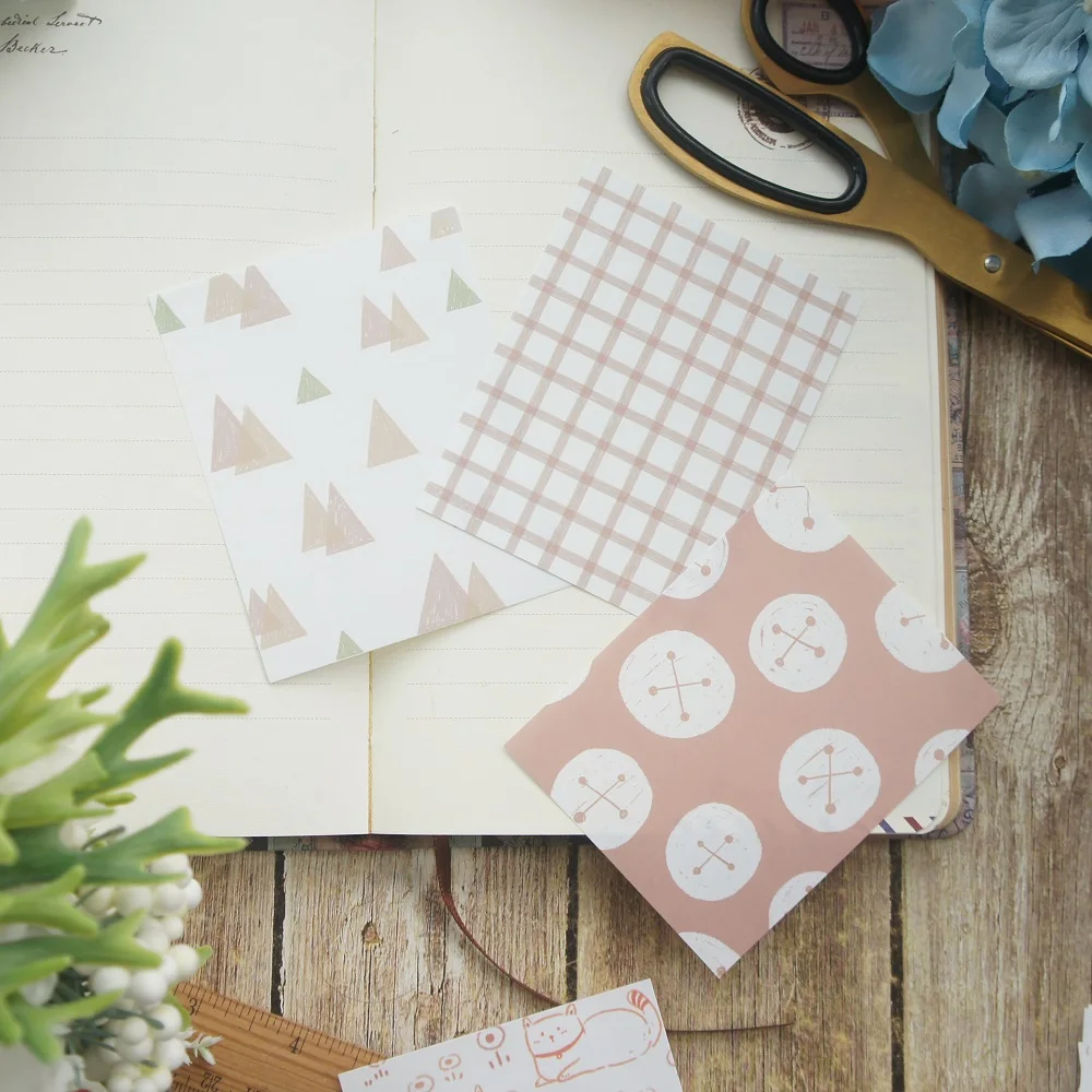 30pcs DIY Light Brown Color Cat Button 5 Style Mix Design Paper As Creative Craft Background Scrapbooking Use | Дом и сад