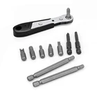 Мини-отвертка 14, регулируемый ключ с храповым механизмом, быстрый торцевой ключ, инструменты для автомобиля, транспортного средства, автомобиля, домашнего хозяйства