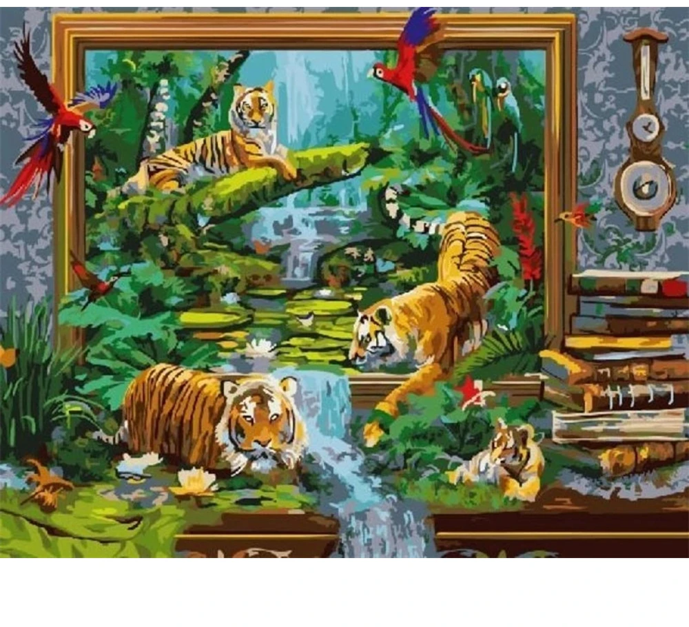 

CraftArtGo картина по номерам животных живопись на холсте Ручная роспись подарок алмазов картина по номерам водопад комплекты, украшение для до...