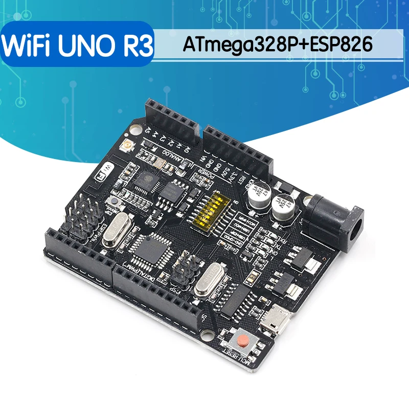 UNO R3 + Wi Fi ATmega328P ESP8266 (32Мб оперативной памяти) USB TTL CH340G для Arduino Uno NodeMCU WeMos один новое