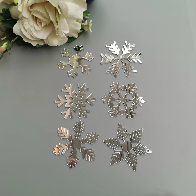 6 шт./лот рождественские украшения зеркальная поверхность мини елочные Санта