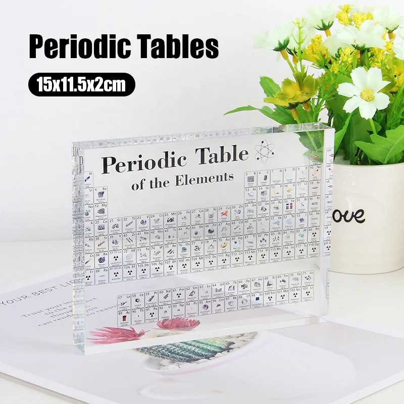 

Periodic Table Of Chemical Elements Chemical Elements Display Card Three-Dimensional Glass Shape B1