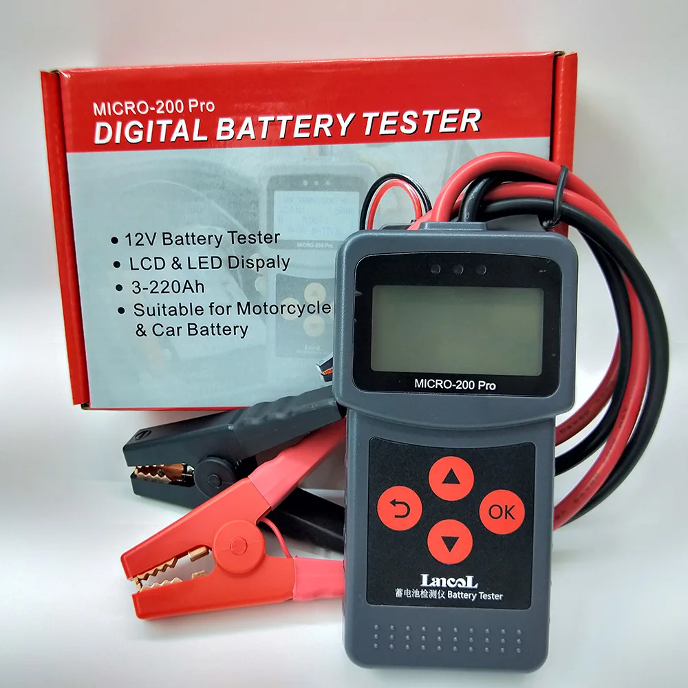 MICRO 200 автомобиля gppro Батарея Тестер 12V 24V свинцово кислотный гель Системы