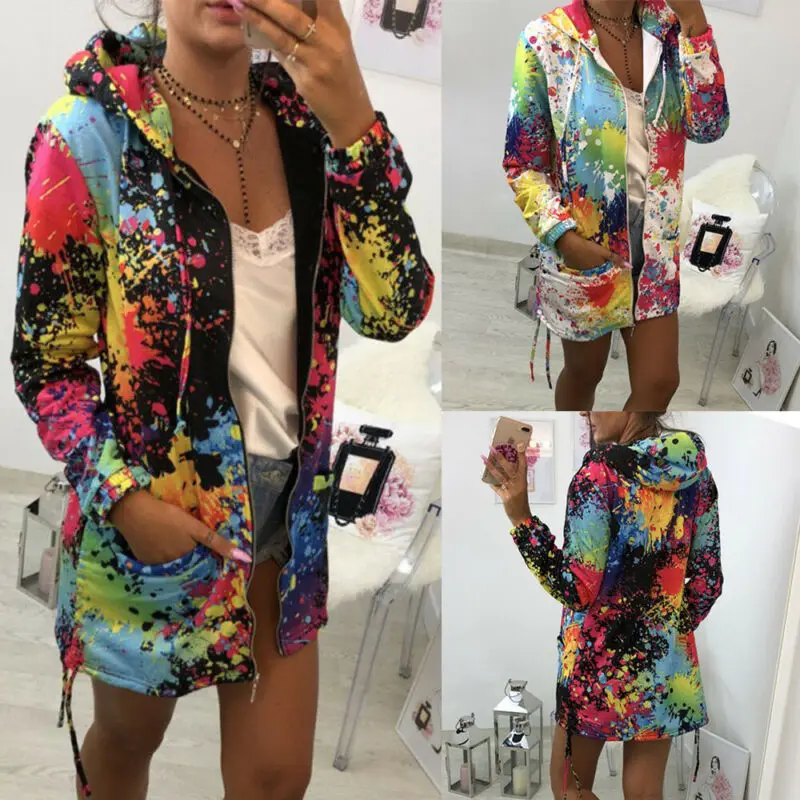 Женская толстовка с капюшоном и длинным рукавом куртка-парка верхняя одежда |