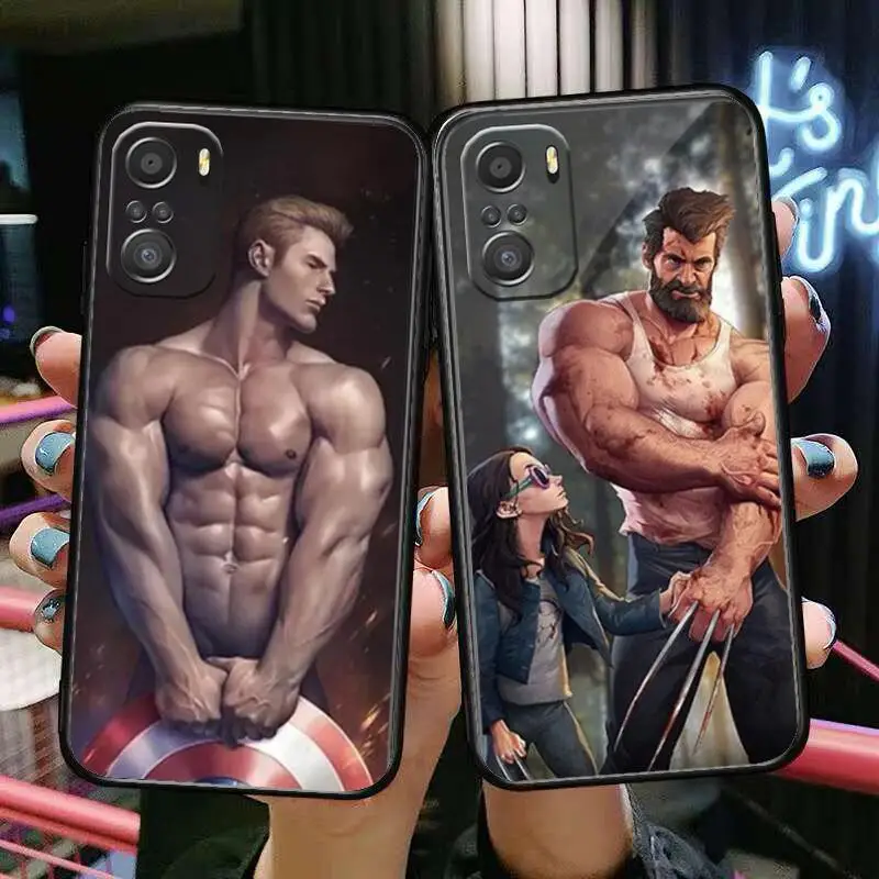 

Marvel Muscle man Phone Case For xiaomi redmi 11 Lite pro Ultra 10 9 8 MIX 4 FOLD 10T Black Cover Silicone Back Prett