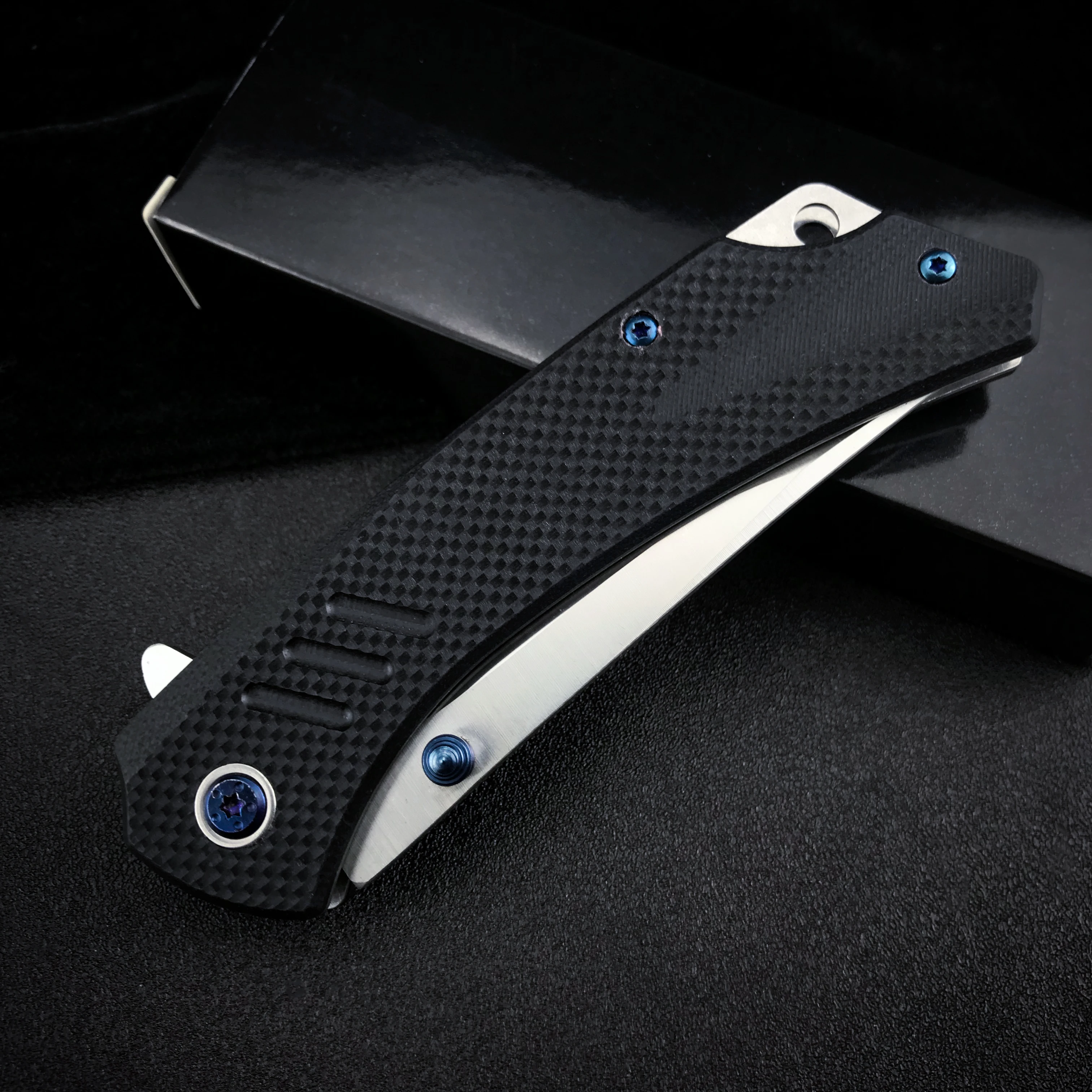 

High Quality CM Folding Knife G10 Handle Outdoor Fishing Bushcraft Camping Hunting Tactical Survival Combat Fruit Kitchen Tool